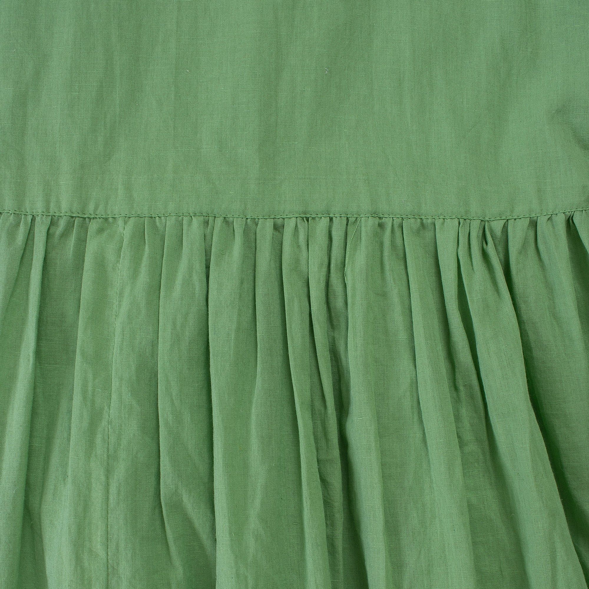 Women's Kitchen Apron & Gardening Green Cotton Apron